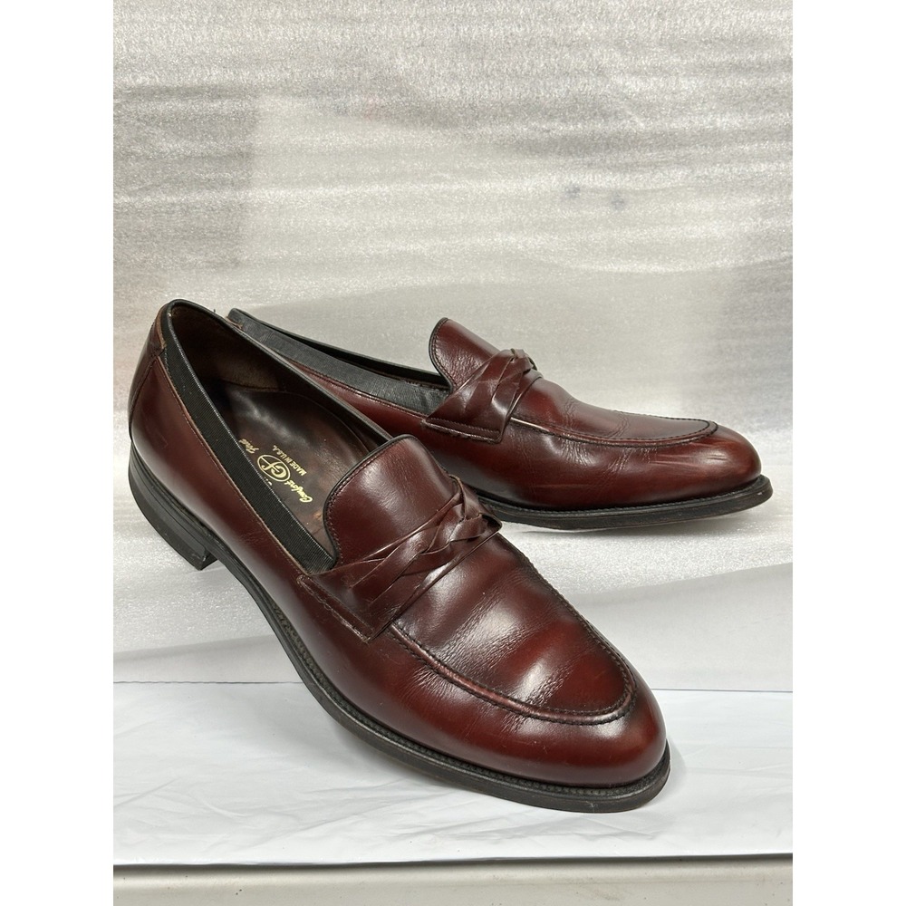 Foot So Port Shoes‎ Comfort Made USA Supreme Size 10 Brown Maroon Slip On
